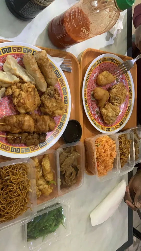 Riz Nouilles Sautées Poulet Pané